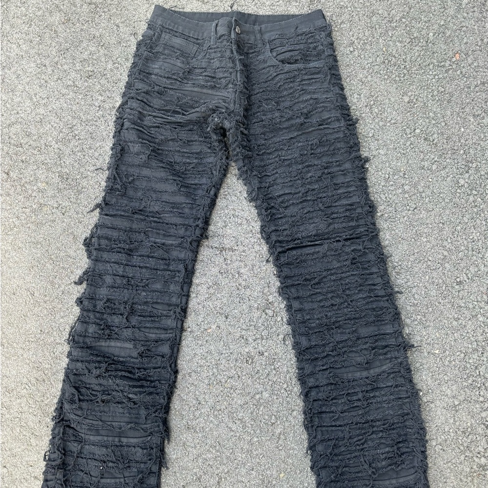 Distressed Black Jeans